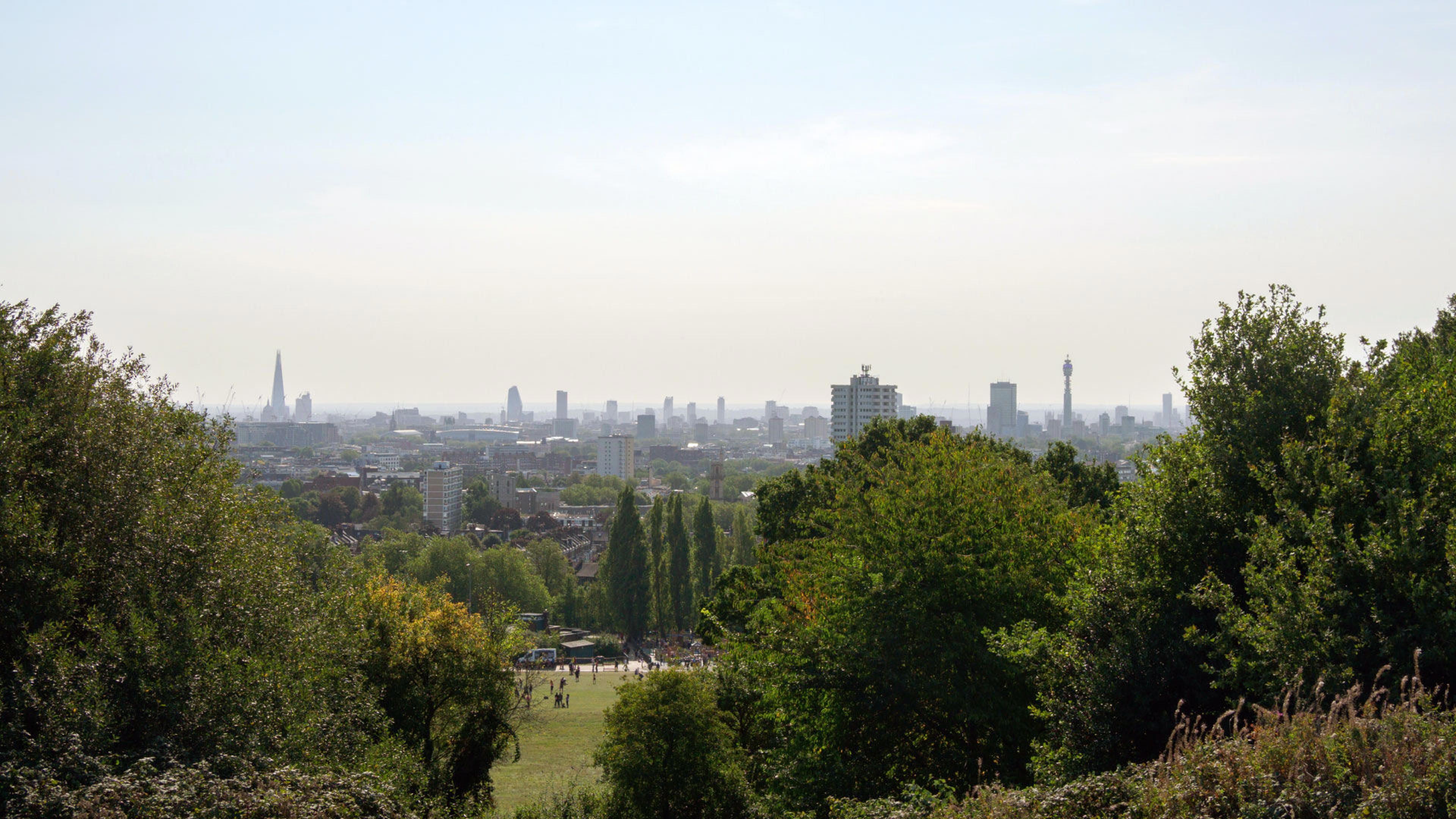View of the city from Hampstead Heath